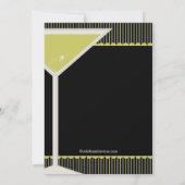 Invitation Verre de Martini d'invitation de partie de (Dos)