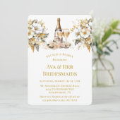 Invitation Verre de vin blanc Champagne Brunch & Bubbly (Debout devant)