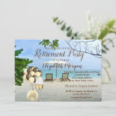 Invitation Verre de vin d'or, Ballons, Parti de retraite de p (Debout devant)