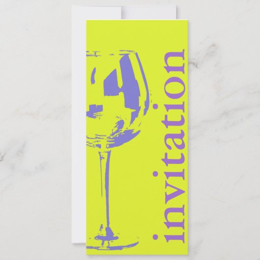 Invitation verre de vin moderne - douche nuptiale winetasting (Devant)