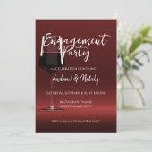 Invitation Verre de vin rouge à la soirée dégustation de vin (Debout devant)