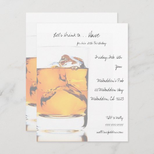 Invitation Verre Écossais Moderne (Devant / Derrière)