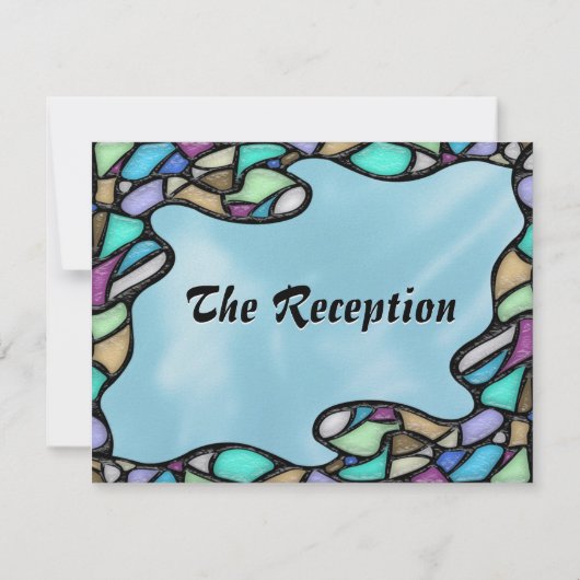 Invitation Verre En Forme Libre (Réception Après Mariage) (Dos)