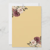 Invitation Verre humide Brunch Floral & Fête des mariées Bubb (Dos)