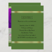 Invitation Verre Martini avec Cocktail d'olive (Devant / Derrière)