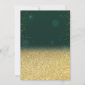 Invitation Verre Parties scintillant or, Ballons Vert 50e ann (Dos)