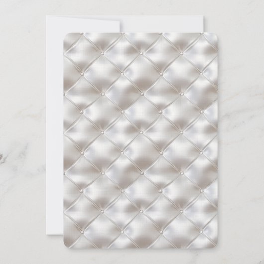 Invitation Verre romantique Blanc Faux Mariage en cuir (Dos)