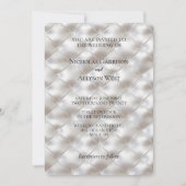 Invitation Verre romantique Blanc Faux Mariage en cuir (Devant)