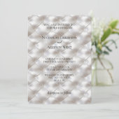 Invitation Verre romantique Blanc Faux Mariage en cuir (Debout devant)