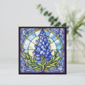 Invitation Verre texan Bluebonnet (Debout devant)