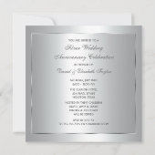 Invitation Verres à Champagne 25e Anniversaire de Mariage (Dos)