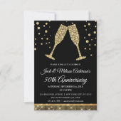 Invitation Verres à Champagne pour Fête d'Anniversaire de Mar (Devant)