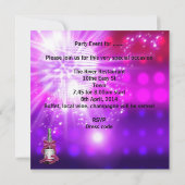 Invitation Verres à champagne rose pour 40e anniversaire (Dos)
