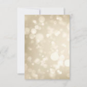 Invitation Verres à vin Elegant Bokeh Réception de mariage (Dos)