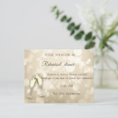 Invitation Verres à vin Elegant BokehRéception de mariage (Debout devant)
