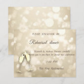 Invitation Verres à vin Elegant BokehRéception de mariage (Devant / Derrière)