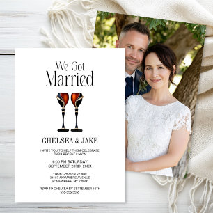 Invitation Verres à vin noir et rouge pour la soirée d'après-