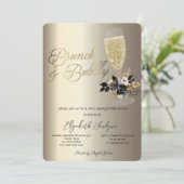 Invitation Verres Black Rose Vin Brunch & Bubbly (Debout devant)