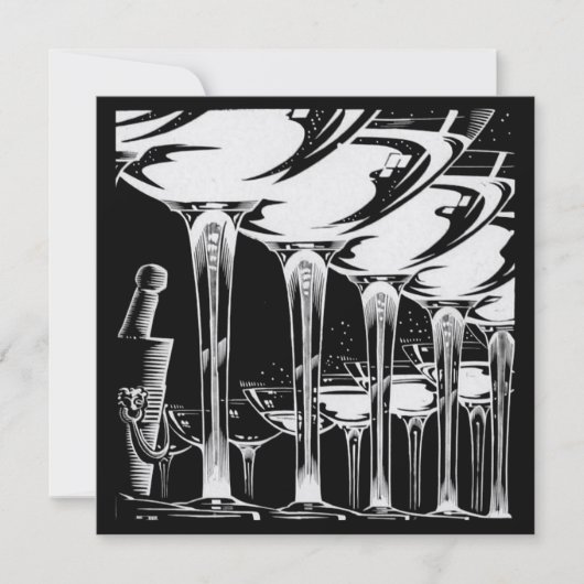 Invitation Verres Champagne Silver (Devant)
