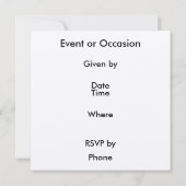 Invitation Verres Champagne Silver (Dos)