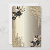 Invitation Verres Rose Noir Champagne Brunch & Bubbly (Dos)