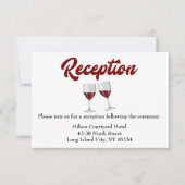 Invitation Verrines de réception de mariage en Bourgogne roug (Devant)