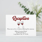 Invitation Verrines de réception de mariage en Bourgogne roug (Debout devant)