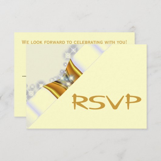 Invitation Verrou d'or RSVP (Devant / Derrière)