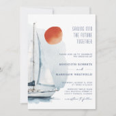 Invitation Vers l'avenir Ensemble Mariage nautique (Devant)