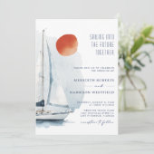 Invitation Vers l'avenir Ensemble Mariage nautique (Debout devant)