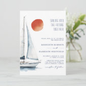 Invitation Vers l'avenir Ensemble Mariage nautique (Debout devant)