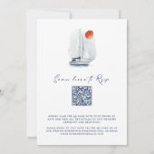 Invitation Vers l'avenir Ensemble Mariage nautique (Dos)