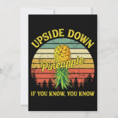 Invitation Vers le bas Ananas Swinger Tshirt Swingers Vie (Dos)