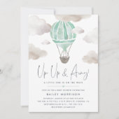 Invitation Vers le haut et vers le bas | Baby shower à ballon (Devant)