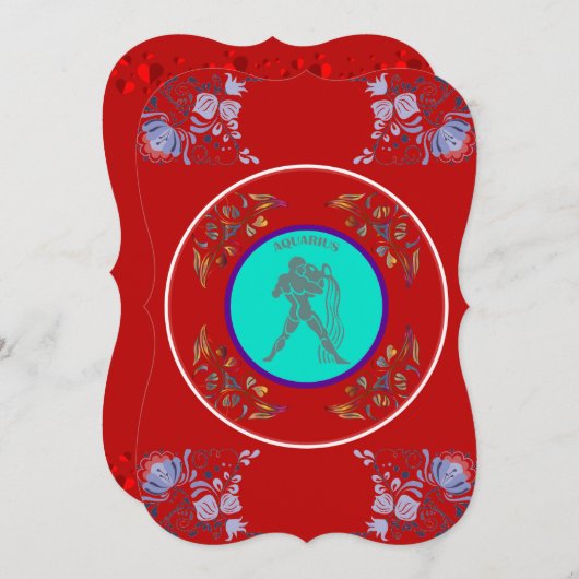 Invitation Verseau (Devant / Derrière)