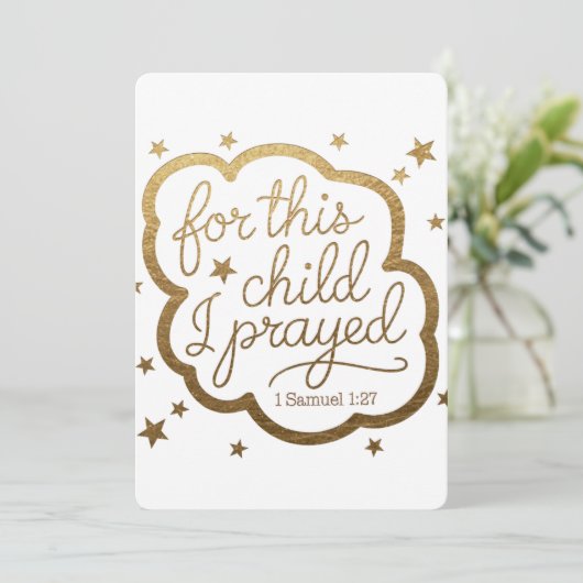 Invitation verset biblique de 1 Samuel 1:27 (Debout devant)