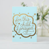 Invitation verset biblique de 1 Samuel 1:27 (Debout devant)