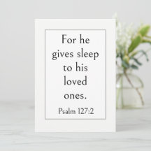 Verset biblique pour le sommeil, Psaume 127:2, Mod