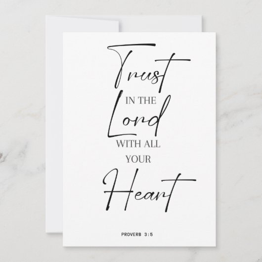 Invitation verset biblique Proverbes 3 confiance dans le seig (Devant)