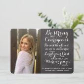 Invitation Verset de la Bible chrétienne Photo personnalisée  (Debout devant)