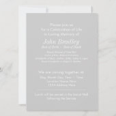 Invitation Versets bibliques du service commémoratif John 14 (Dos)