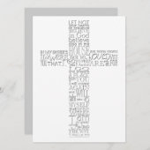 Invitation Versets bibliques du service commémoratif John 14 (Devant / Derrière)