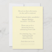 Invitation Versets bibliques du service commémoratif John 14 (Dos)