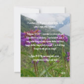 Invitation Versets bibliques sur la force (Dos)