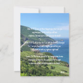 Invitation Versets bibliques sur la paix (Dos)