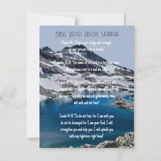 Invitation Versets de la Bible sur la force (Devant)