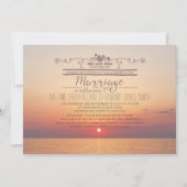 Invitation Version 2 Sunset Beach Destination Wedding (Devant)