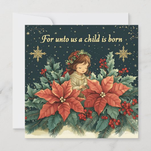 Invitation Version imprimable Bible Verset Noël Child Scrapbo (Devant)