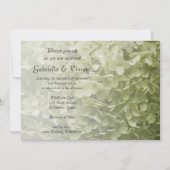 Invitation Vert Annabelle Hydrangea Mariage Floral (Devant)
