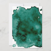 Invitation Vert aquarelle Moderne Mariage élégant (Dos)